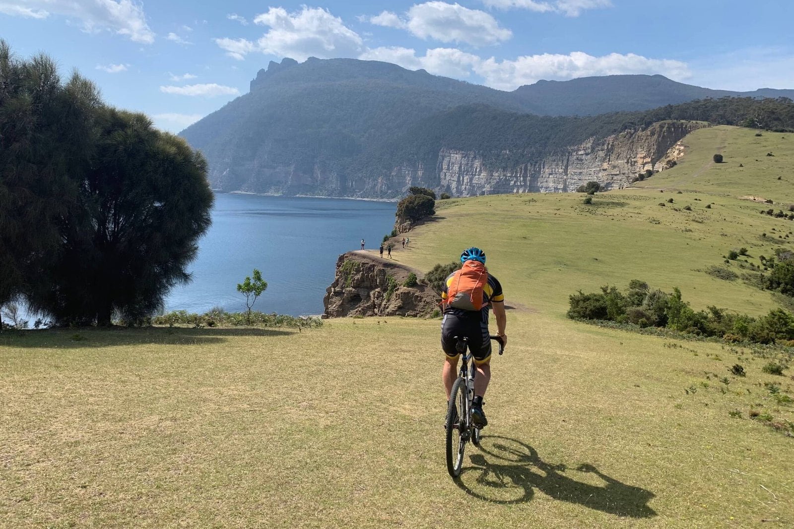 Cyclist on Maria Island