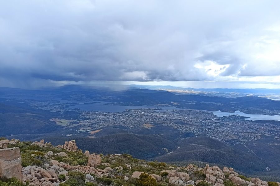 Hobart from Mt Wellington TRIP